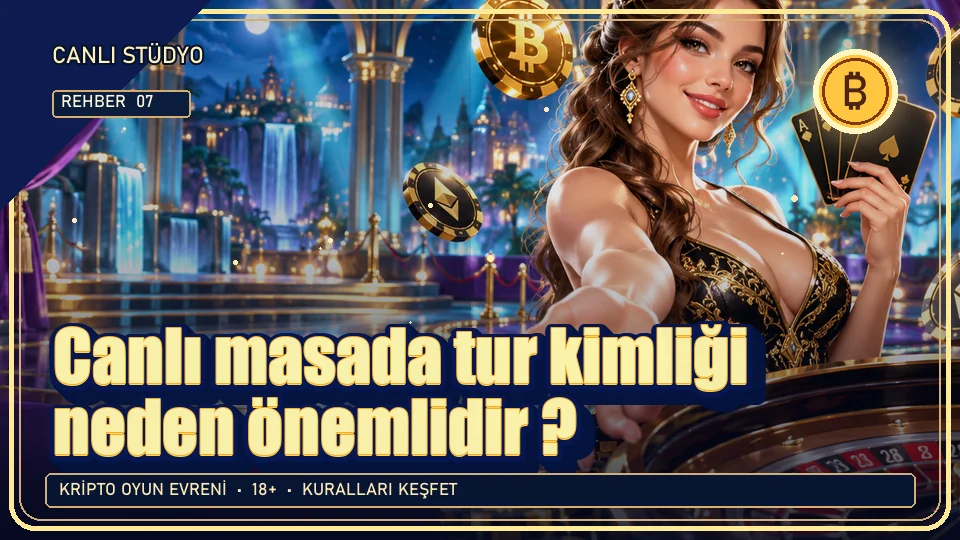 Canlı masada tur kimliği neden önemlidir? için kripto temalı oyun kapağı